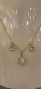 Pearl and crystal necklace